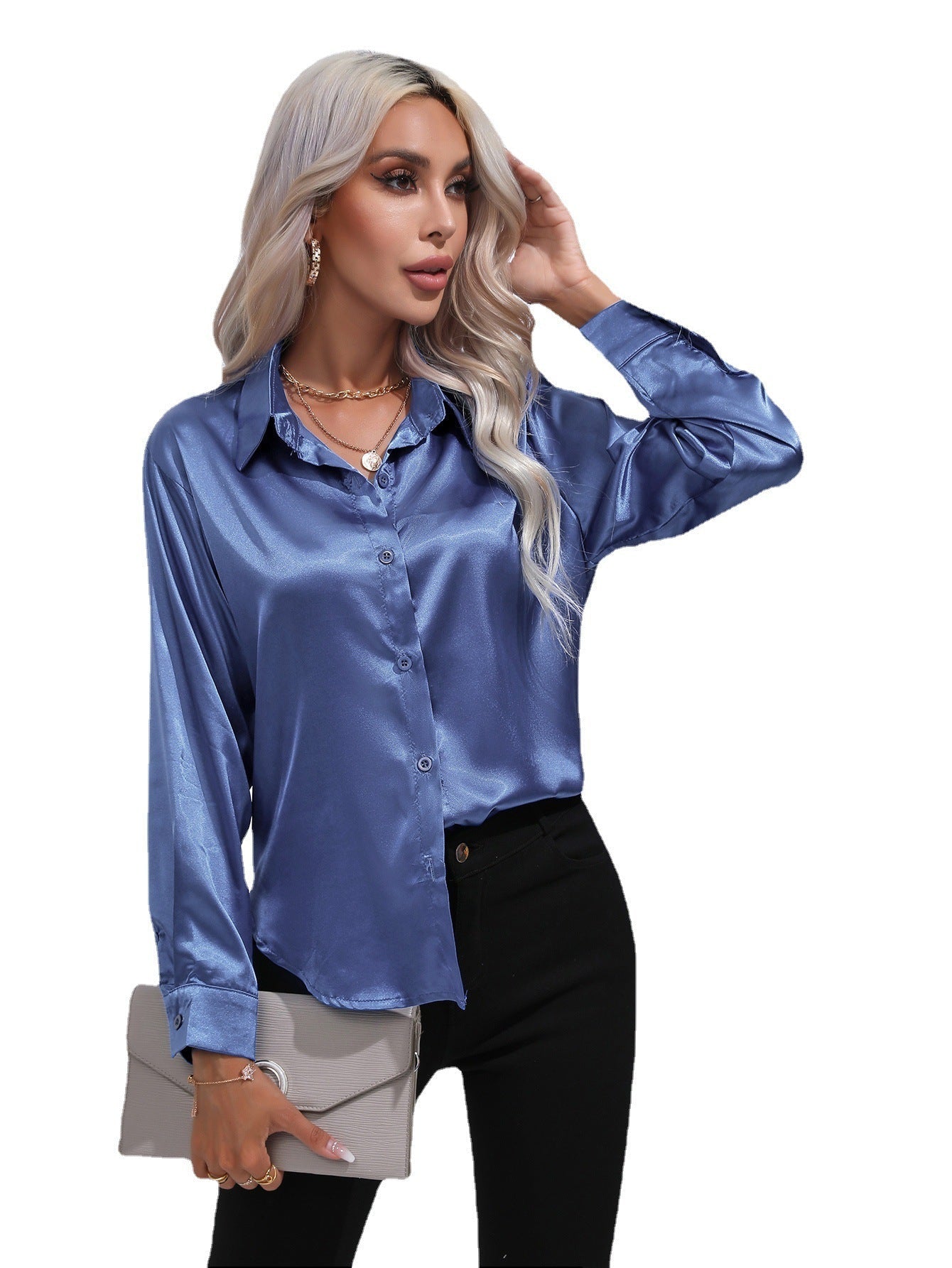 Jasmine – Satinhemd für Damen