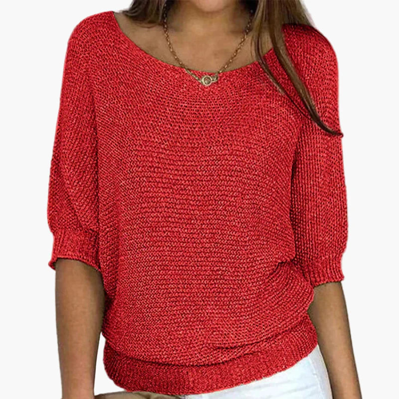 Damen Strickpullover mit weitem Ausschnitt – Lässiger Komfort für Alltag und Freizeit