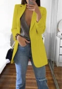 Georgina – Slim women's blazer with solid color design