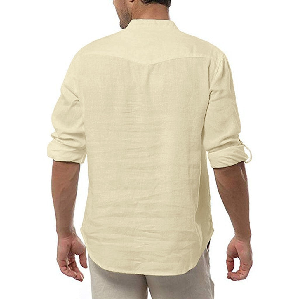 Wesley – Casual Long Sleeve V-Neck Shirt for Men