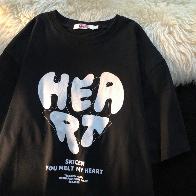 William – Modisches Herren T-Shirt mit Herzdruck