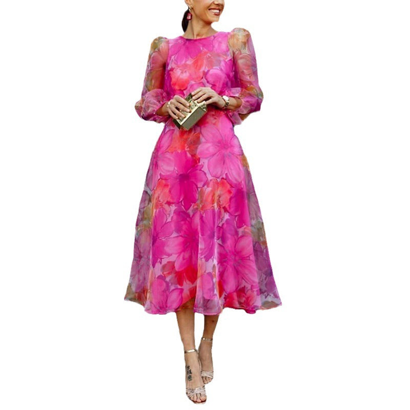 Jasmine – Summery Floral Dress made of Mesh