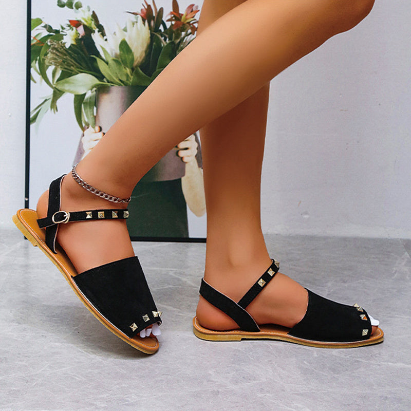 Hannah – Flache Sommerschuhe mit Fischmund für Damen