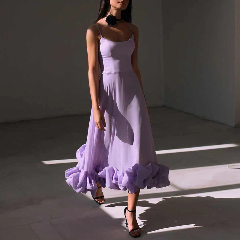 Emma – A-line skirt with large three-dimensional flowers for women
