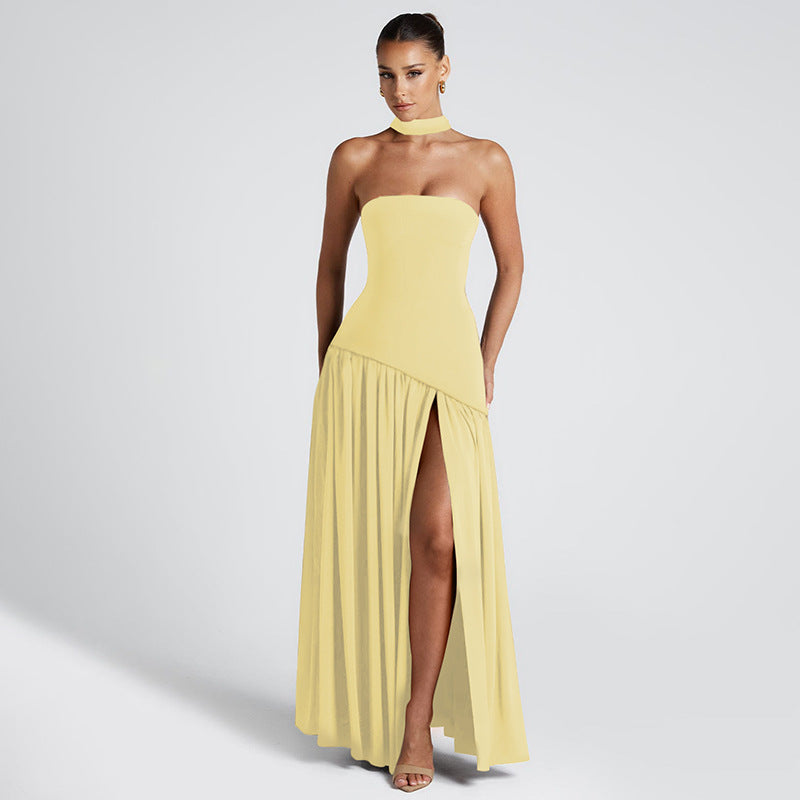 Damen Elegantes Trägerloses Abend Maxikleid – Modernes Design für festliche Anlässe und Galas