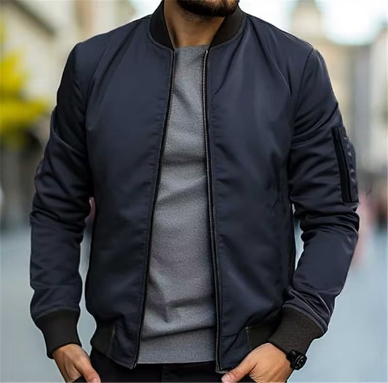 Men's Bomber Jacket Casual Streetwear – Modern Leisure Style for Everyday and City