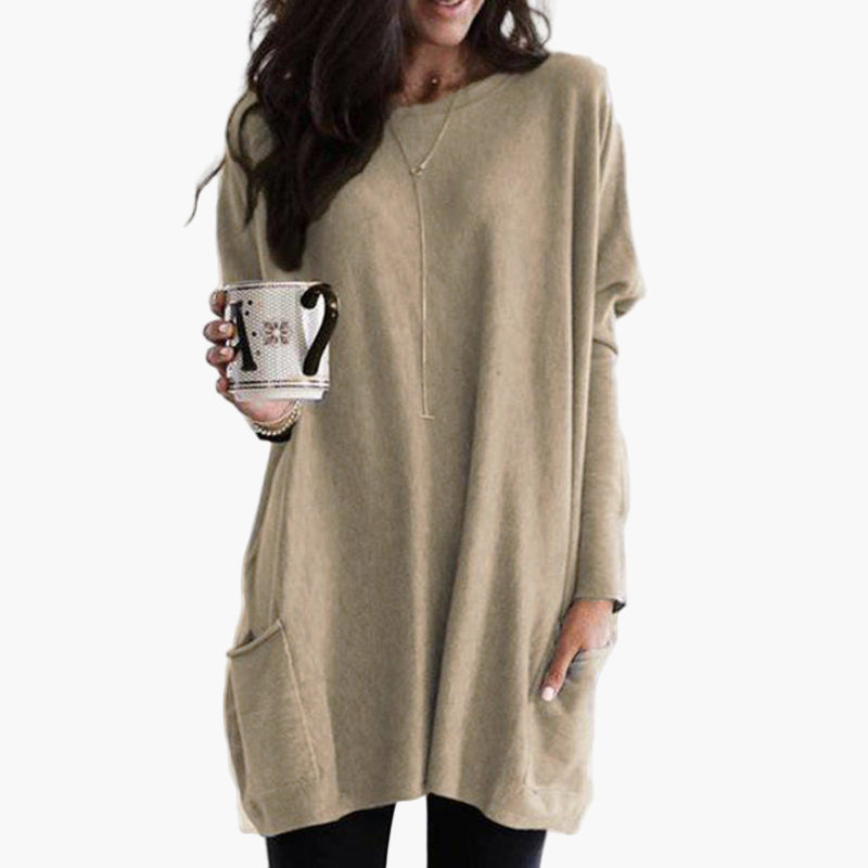 Damen Oversize Longpullover – Bequemer lässiger Style für Alltag & Freizeit