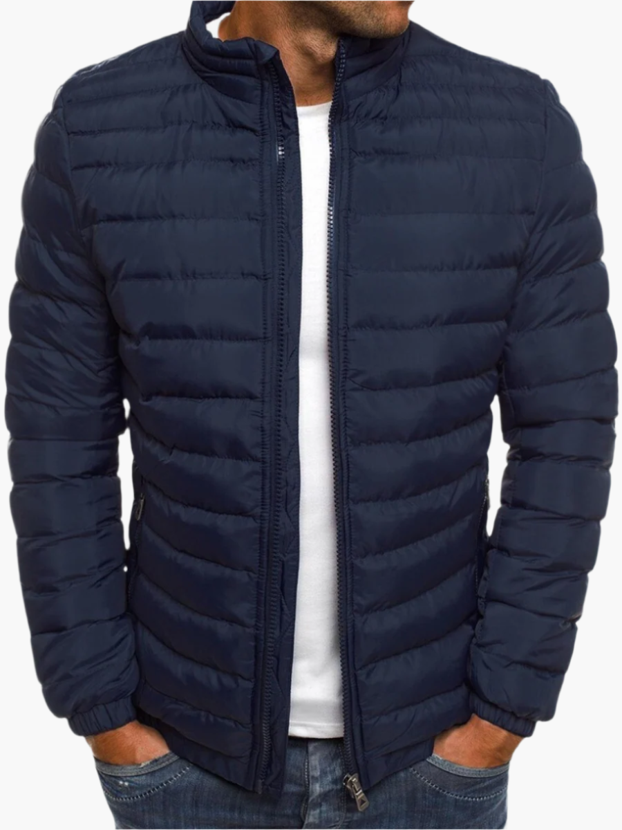 Men's Quilted Jacket Modern Casual Style Elegant Transitional Jacket