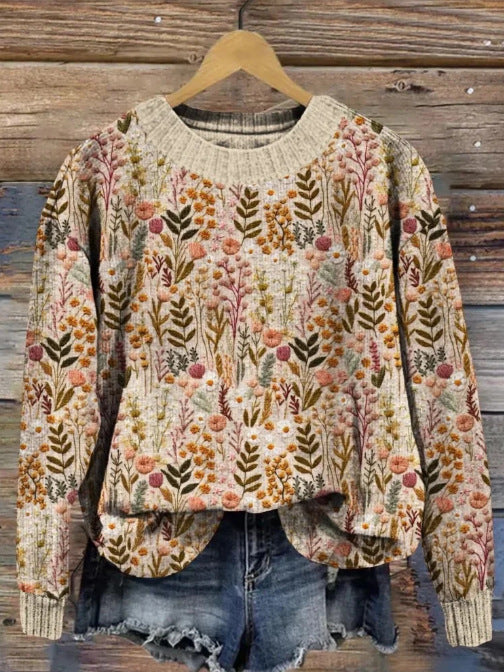 Tracy – Abstrakter Damenpullover mit 3D-Muster