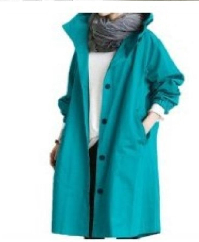 Kelly – Casual mid-length windbreaker for women with long sleeves