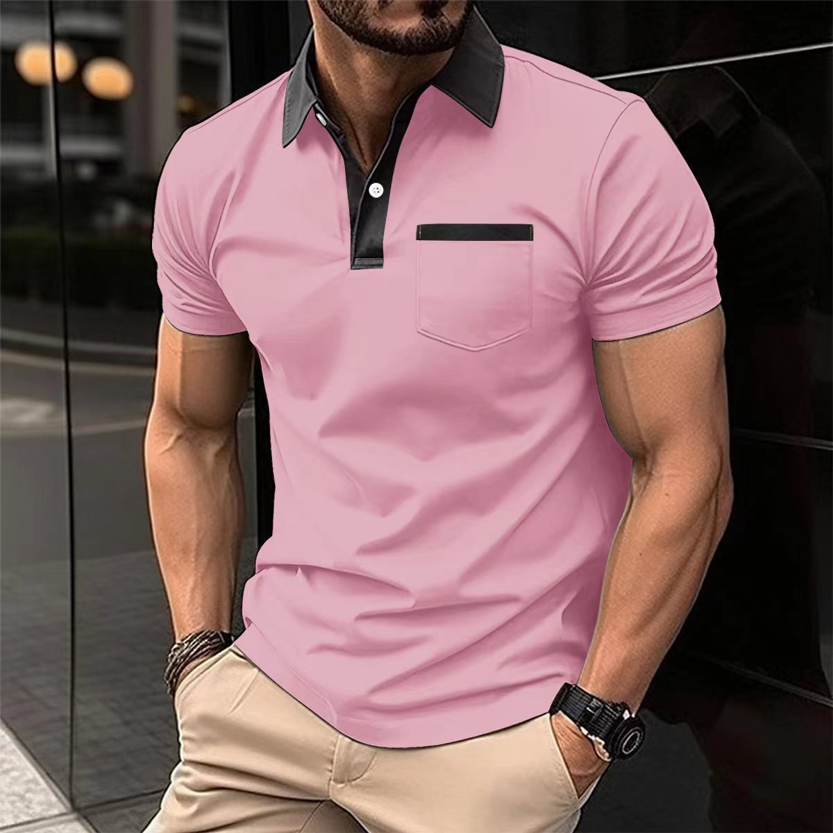 Roger – Slim Fit Short Sleeve Polo Shirt for Men