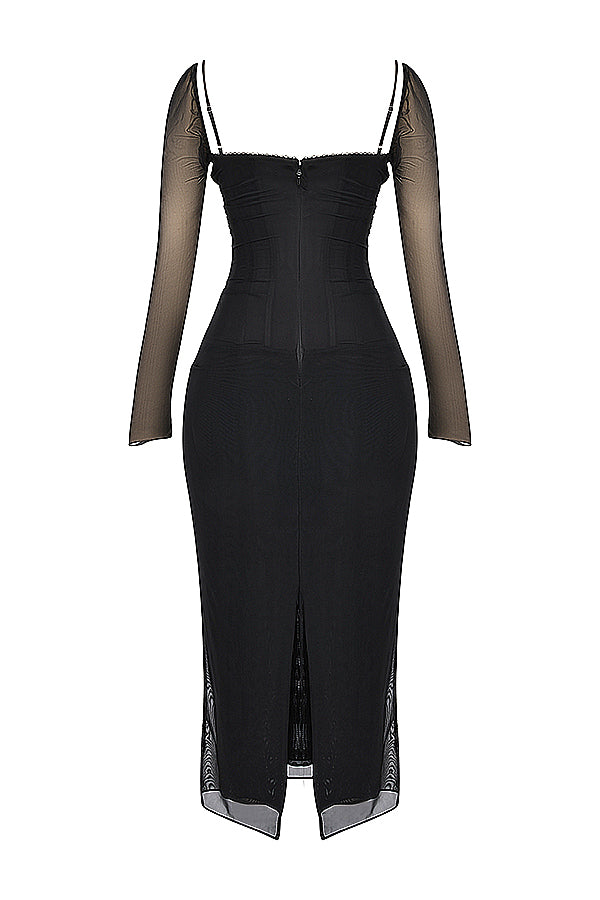 Victoria – Elegante Damenkleid mit Spitzenbesatz