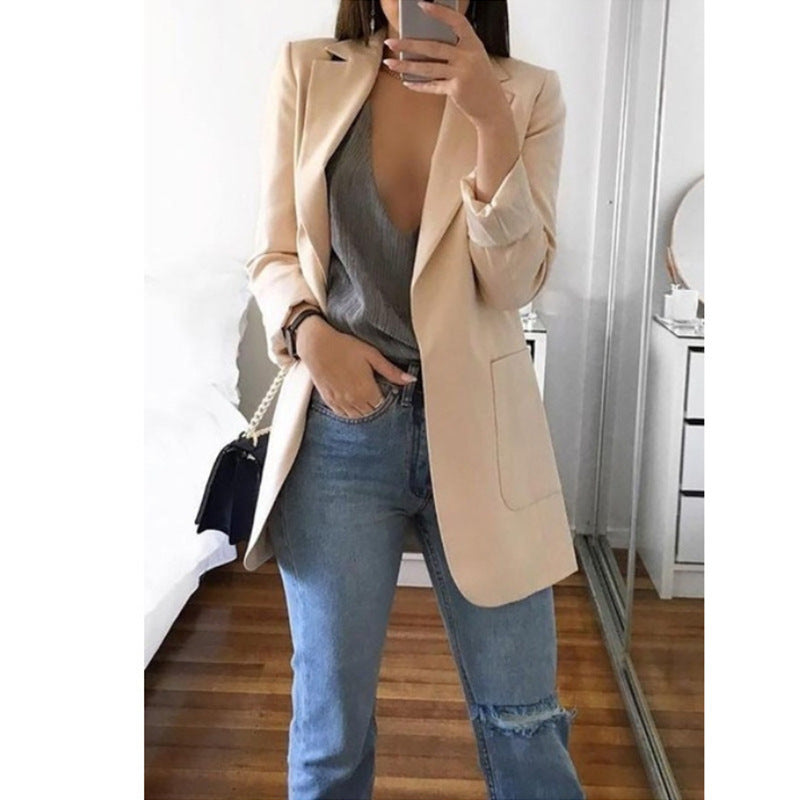 Georgina – Slim women's blazer with solid color design