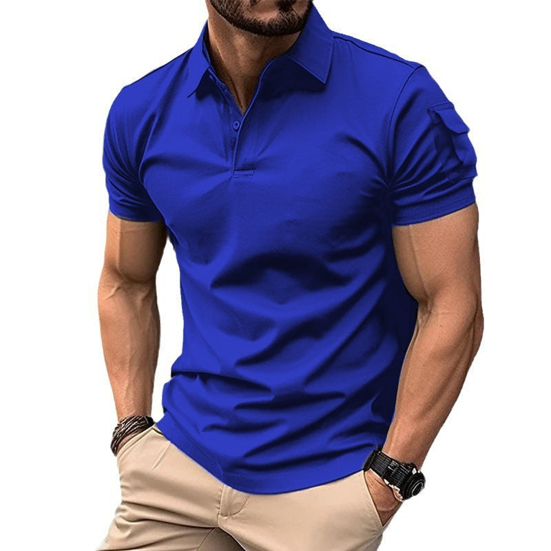 Tony – Short-sleeved men's sweatshirt with pockets