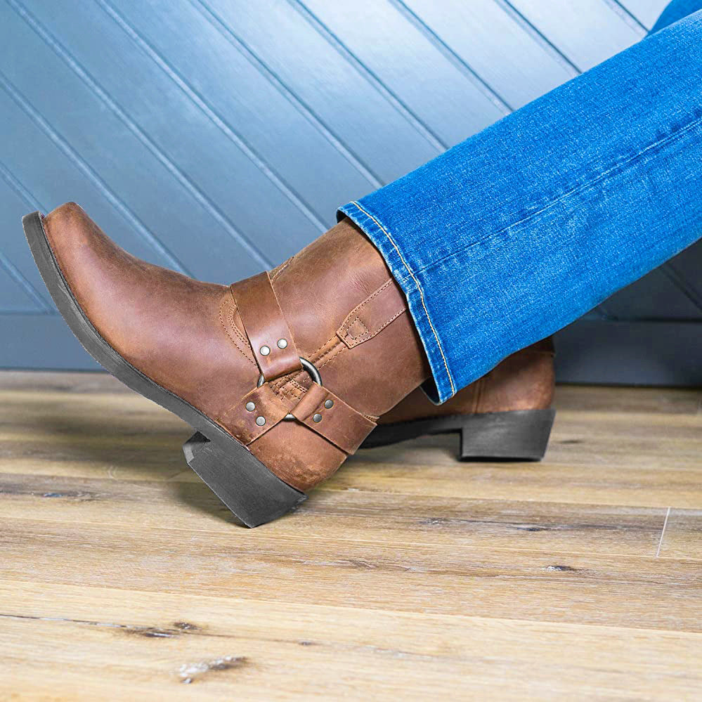 Brendan – Vielseitige Herren-Casual-Stiefel aus veganem Leder im Retro-Stil