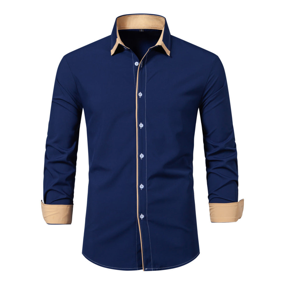 Christina – Casual long-sleeve shirt with color-coordinated design