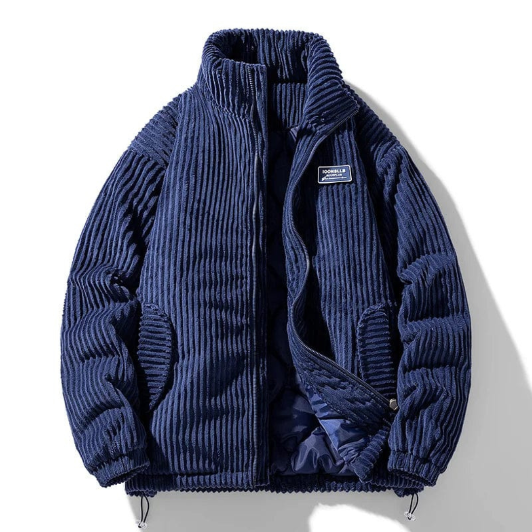 Men's Corduroy Jacket – Warm Stand Collar Casual Jacket for Autumn & Winter