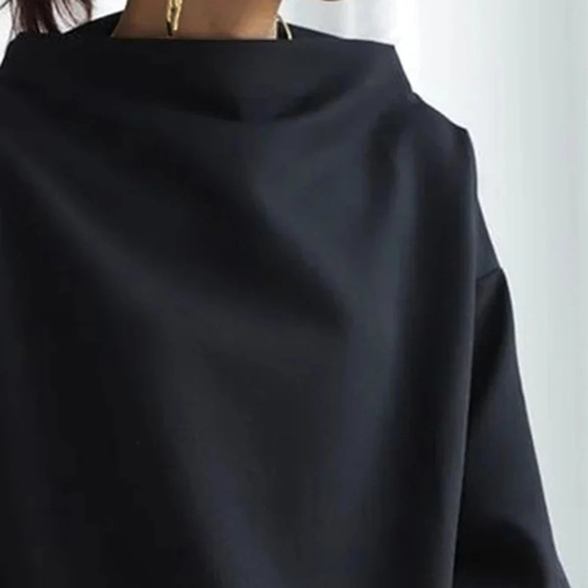 Damen Oversize Pullover Langarm Modern Elegant – Perfekt für Alltag & Büro