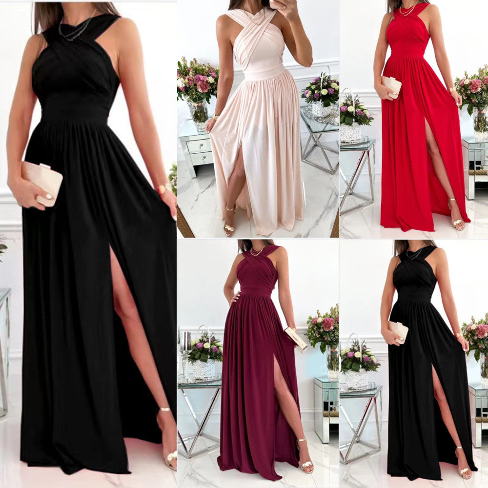 Catherine – Ärmelloses Kleid mit Nackenhängung