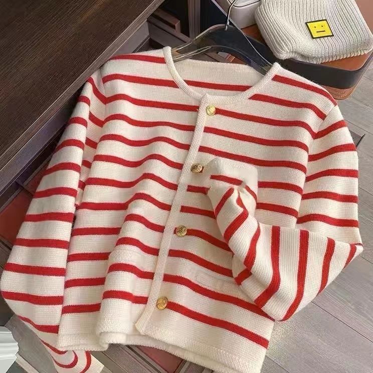 Abigail – Gestreifter Strickcardigan für Damen