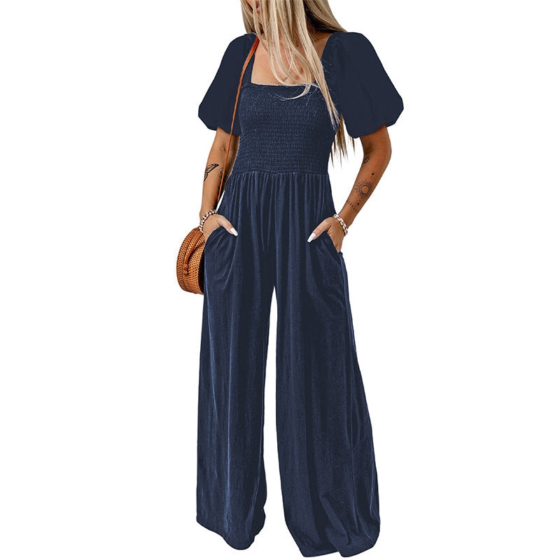 Gillian – Damen Jumpsuit mit Quadratkragen