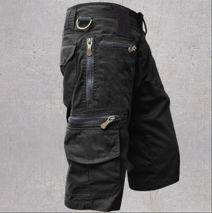 Herren Taktische Outdoor Cargo Shorts mit Reißverschlusstaschen – Wander- & Abenteuershorts