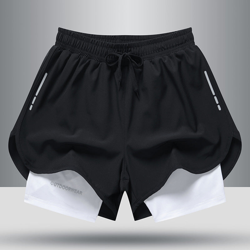 Thomas – Sportliche Herren-Shorts mit Kordelzug und doppelter Schicht