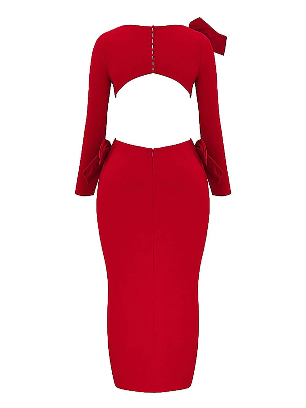 Sophie – Maxikleid mit Roter Schleife