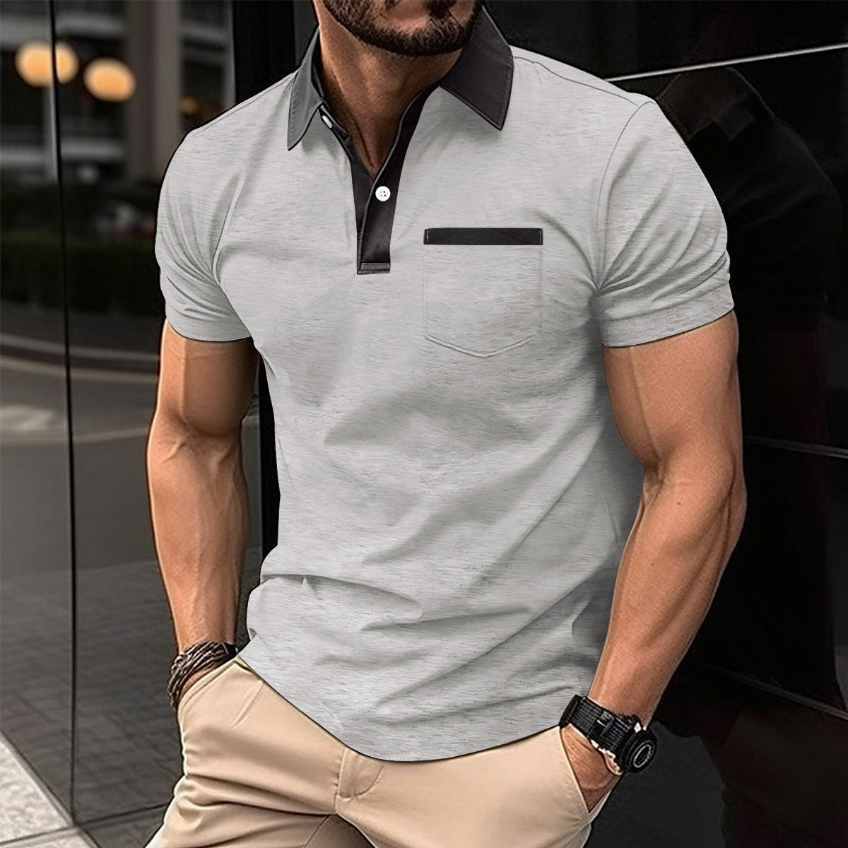 Roger – Slim Fit Short Sleeve Polo Shirt for Men