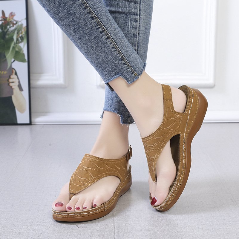 Julia – Keilabsatz Flip Flop Sandalen für Damen