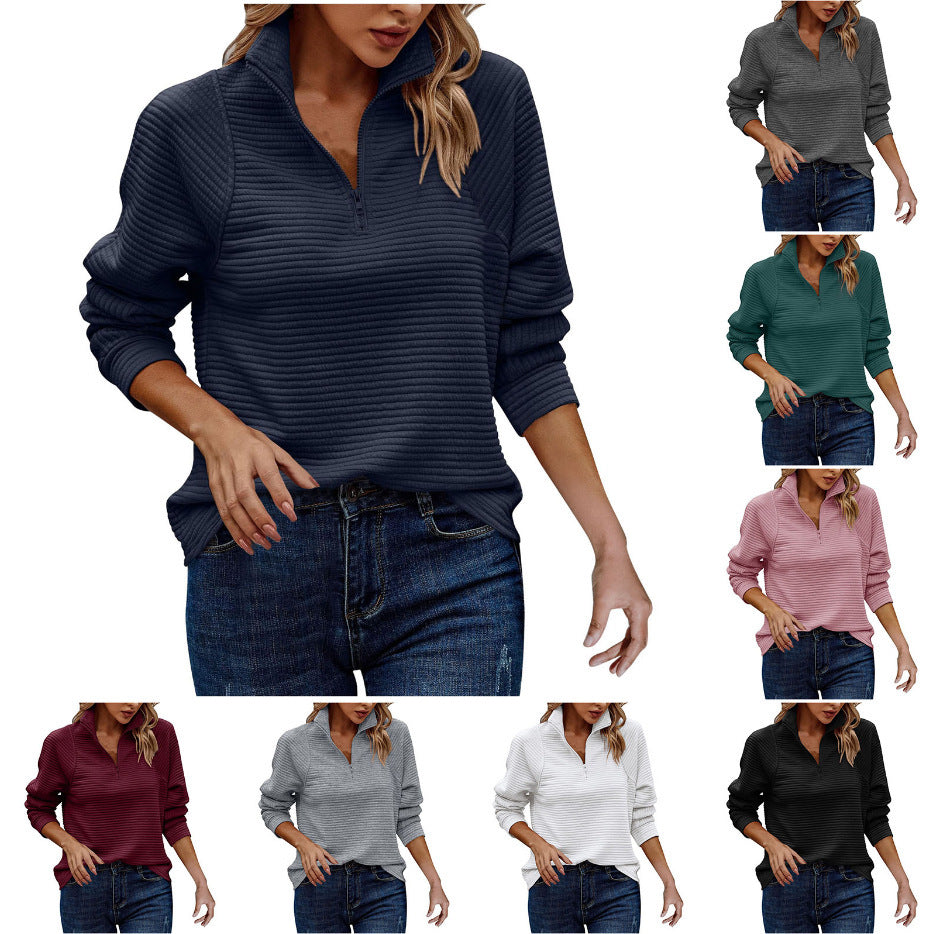 Spencer – Lockere Pullover mit Schlangenknochen-Muster und Stehkragen