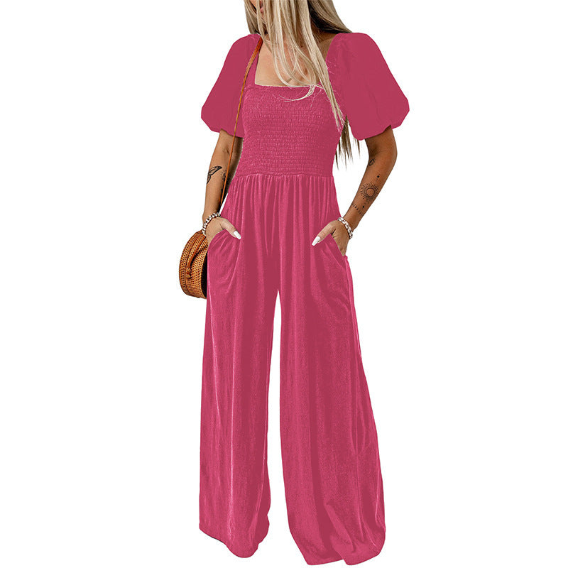 Gillian – Damen Jumpsuit mit Quadratkragen