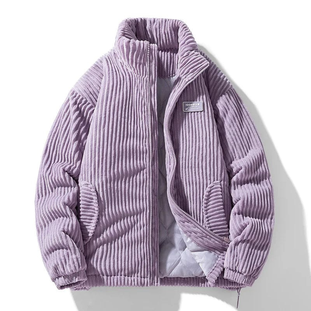 Men's Corduroy Jacket – Warm Stand Collar Casual Jacket for Autumn & Winter