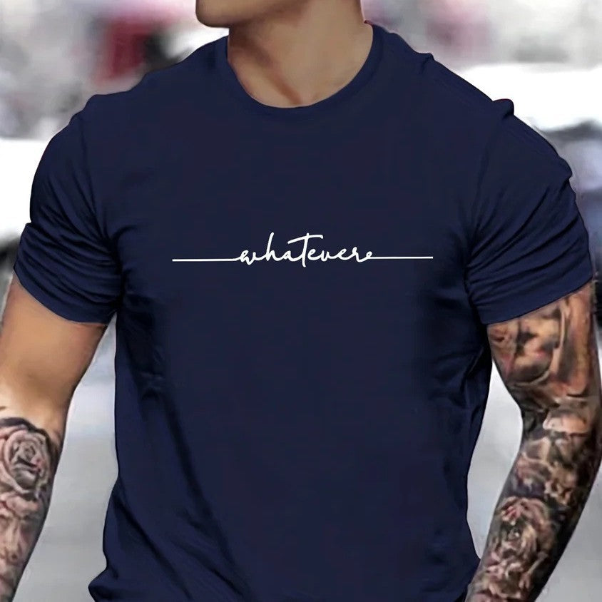 Roger – Lustiges bedrucktes Freizeit T-Shirt mit Rundhalsausschnitt in Übergröße