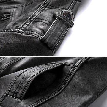 Men's Biker Jacket Vintage Style – Fashionable Transitional Jacket for Leisure & Motorcycle