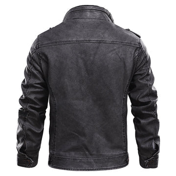 Men's Biker Jacket Vintage Style – Fashionable Transitional Jacket for Leisure & Motorcycle