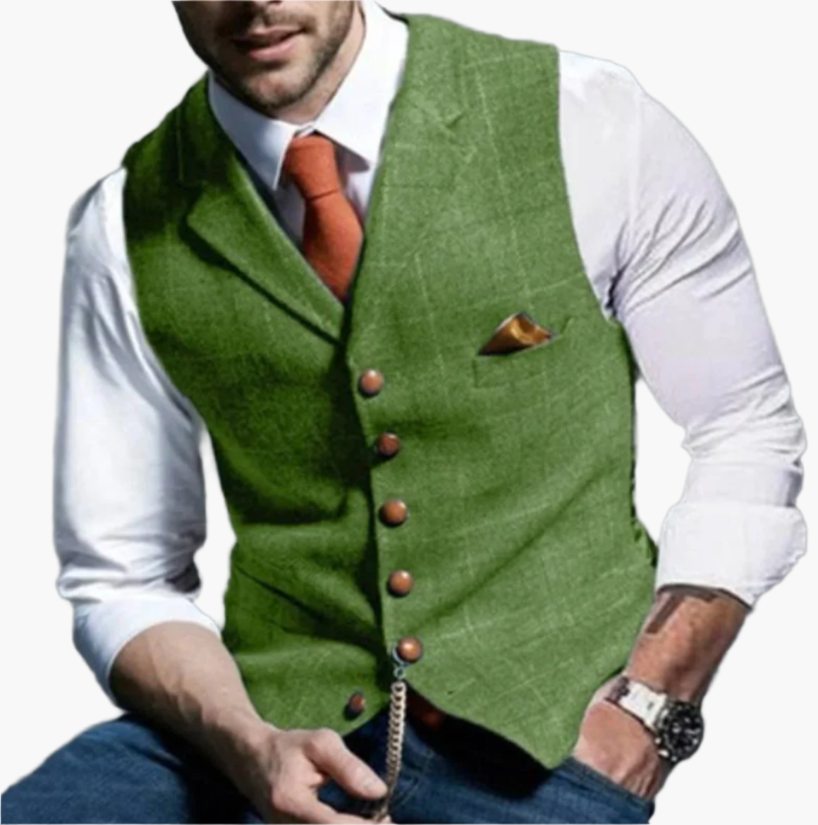 Herren Vintage Weste – Klassischer Anzugstil für Business & Freizeit
