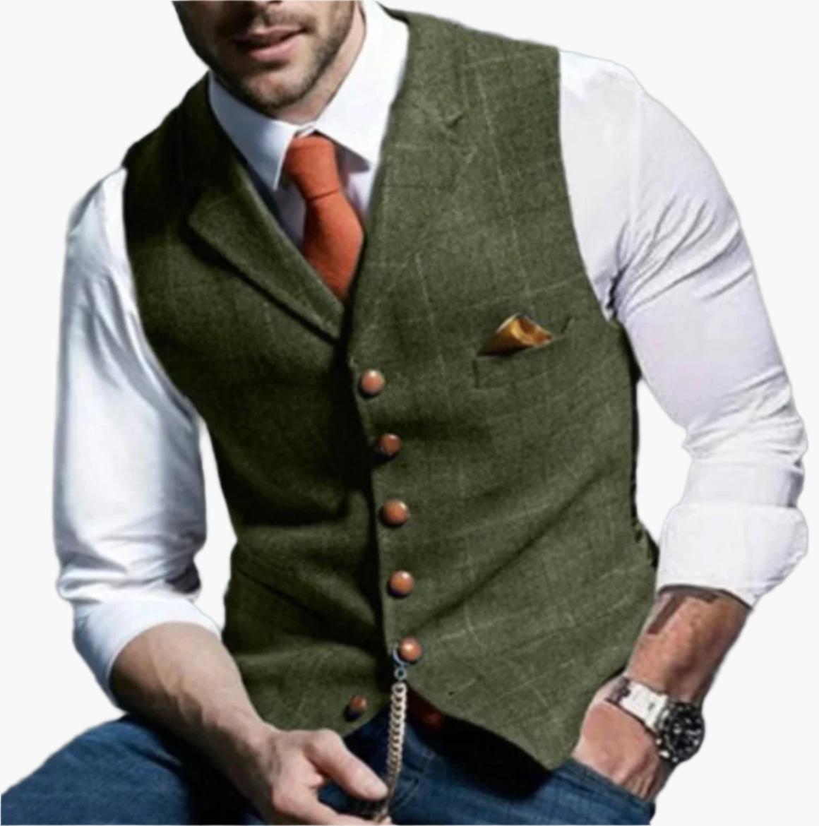 Herren Vintage Weste – Klassischer Anzugstil für Business & Freizeit