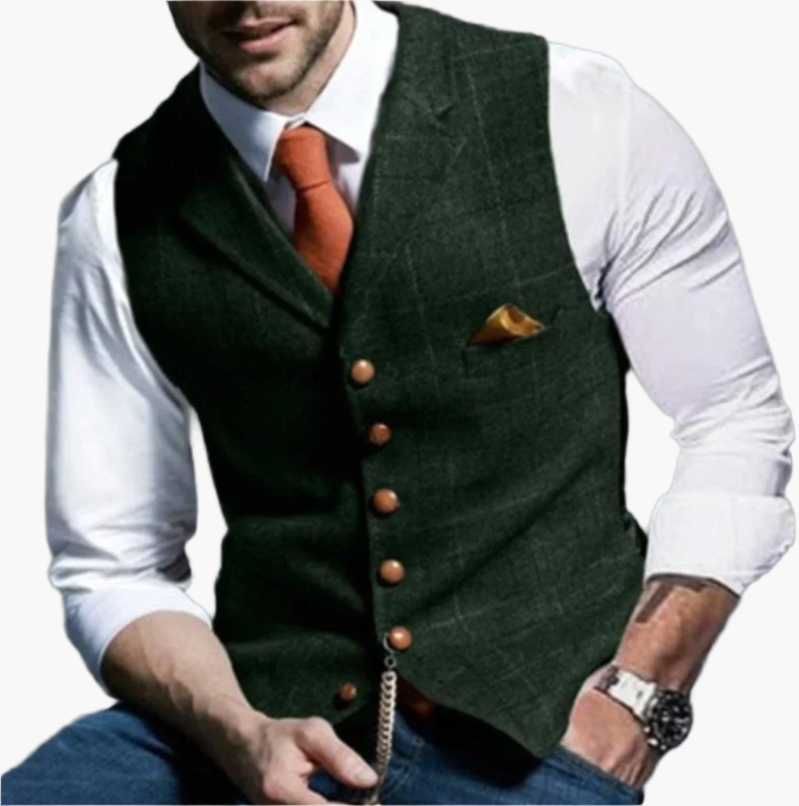 Herren Vintage Weste – Klassischer Anzugstil für Business & Freizeit