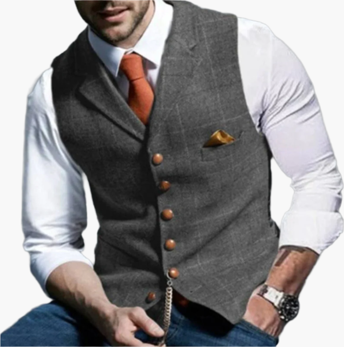 Herren Vintage Weste – Klassischer Anzugstil für Business & Freizeit