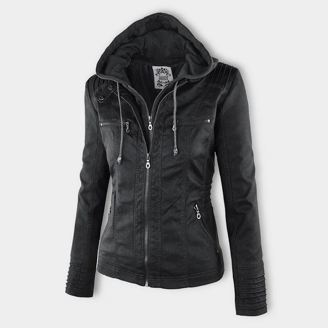 Women's jacket with hood – Fashionable transitional jacket for everyday and leisure use
