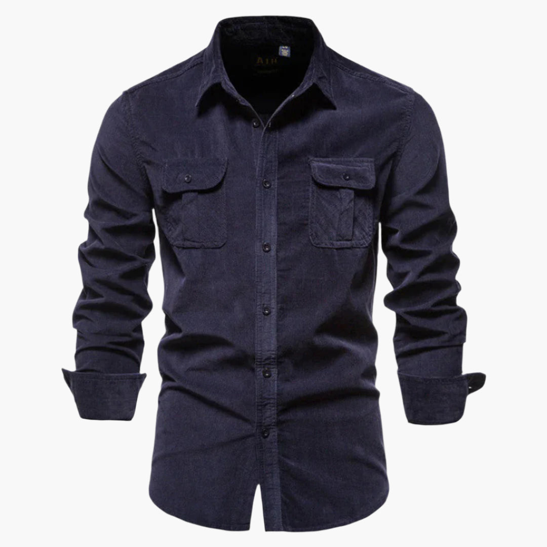 Herren Cordhemd Slim Fit – Stilvolles Freizeit- und Bürohemd, Modernes Design