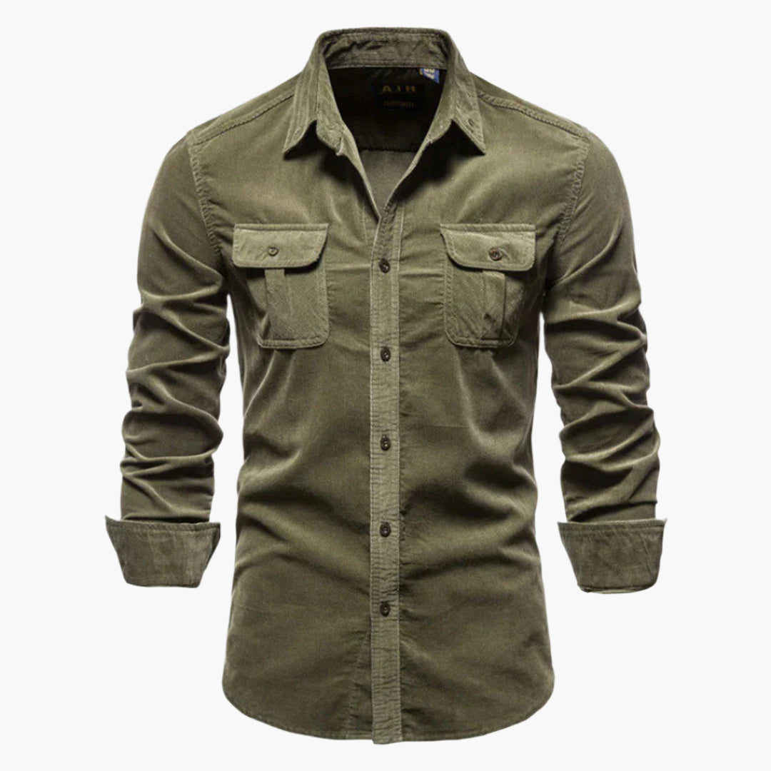 Herren Cordhemd Slim Fit – Stilvolles Freizeit- und Bürohemd, Modernes Design