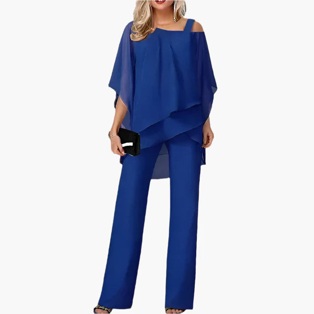 Damen Elegantes Schulterfreies Zweiteiler Set – Modernes Outfit für besondere Anlässe