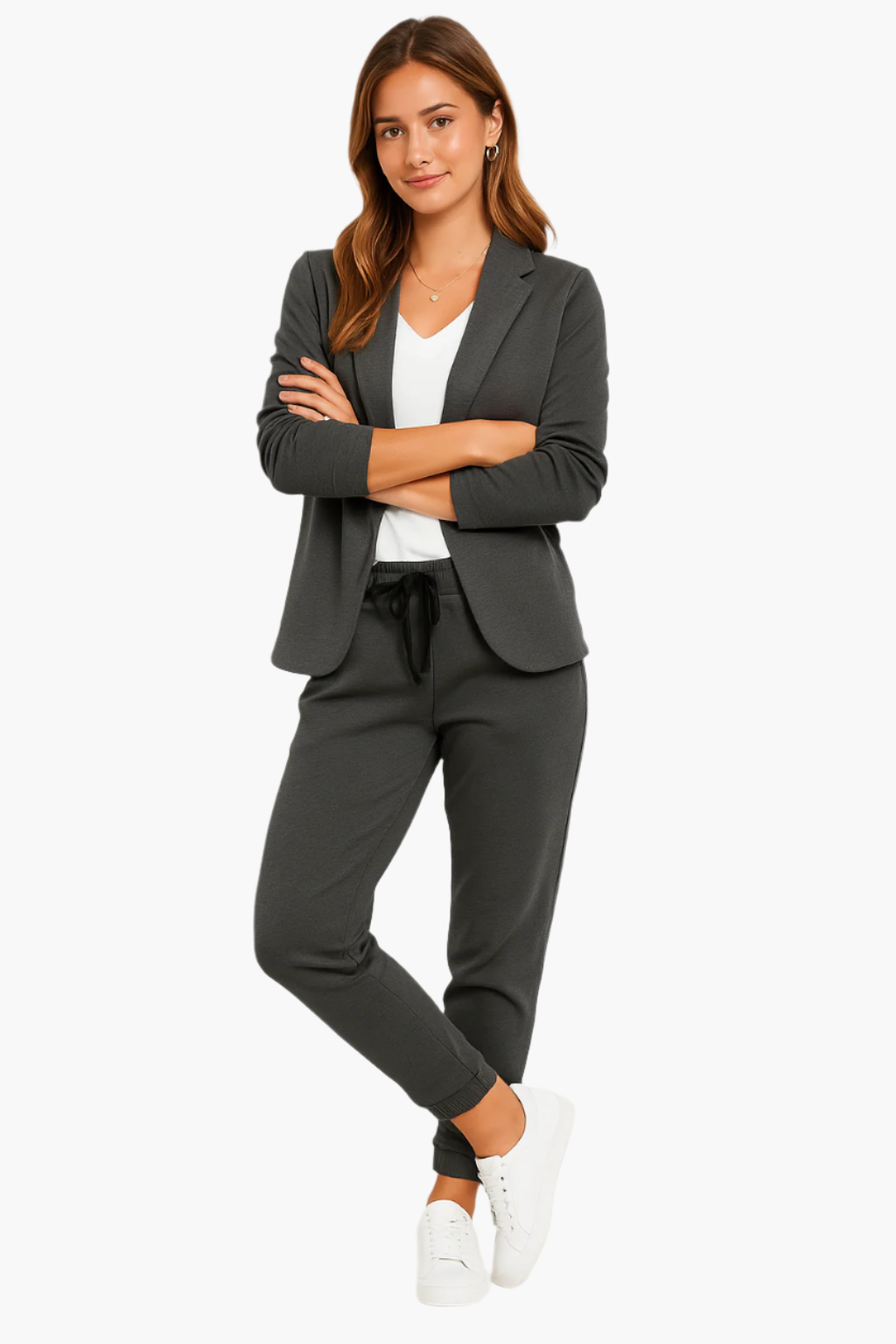 Damen Business Jogger Anzug Set – Blazer & Hose, Modern und Vielseitig für Büro & Freizeit