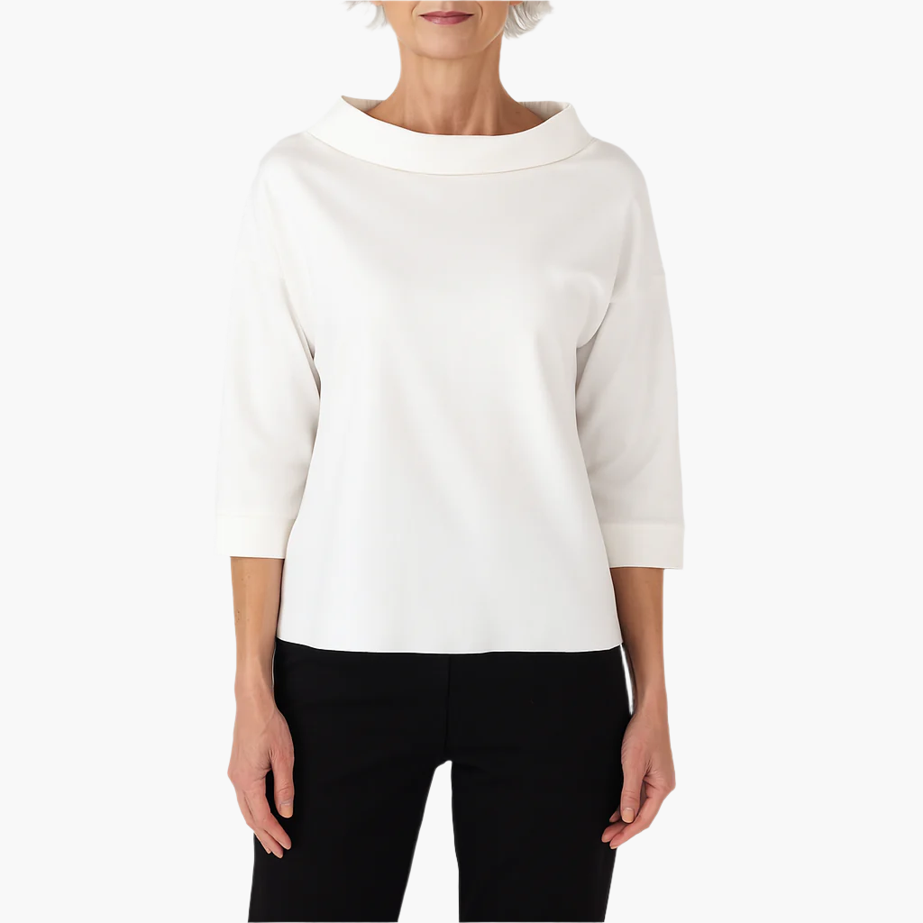 Damen Elegantes Oberteil mit Stehkragen – Stilvolles Basic für Alltag und besondere Anlässe