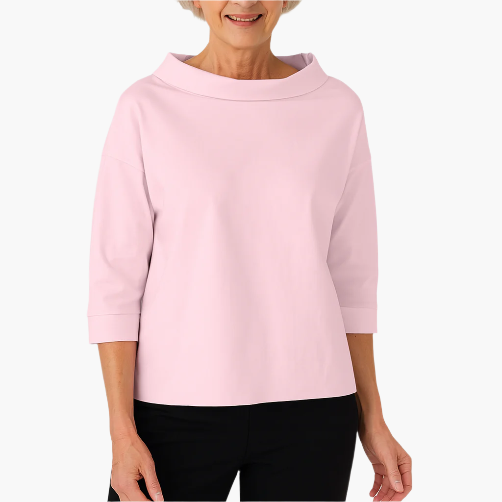 Damen Elegantes Oberteil mit Stehkragen – Stilvolles Basic für Alltag und besondere Anlässe