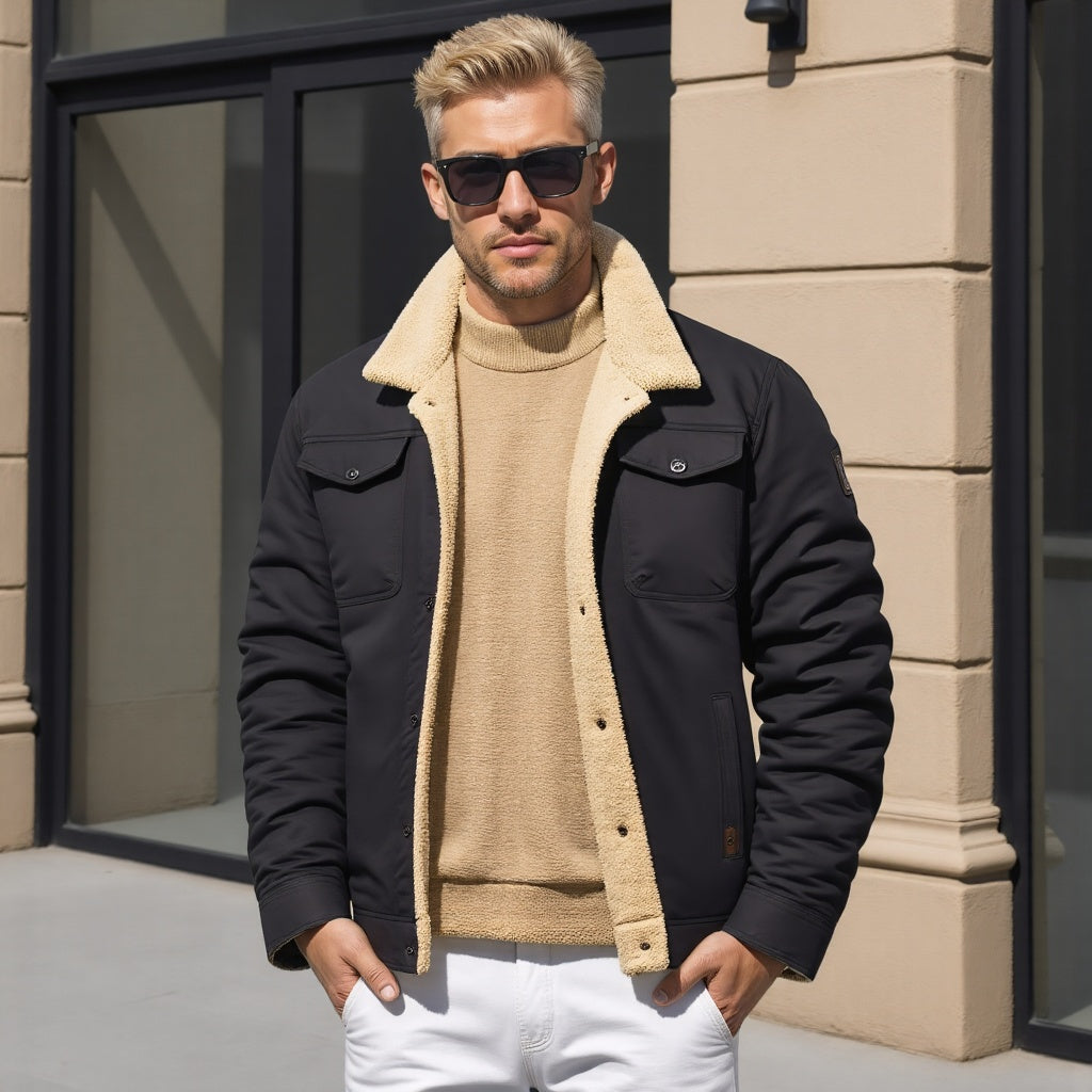 Men's Vintage Bomber Jacket – Winter Jacket in Retro Style for Everyday and Outdoor