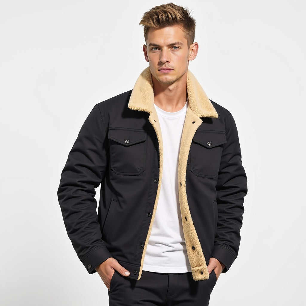 Men's Vintage Bomber Jacket – Winter Jacket in Retro Style for Everyday and Outdoor
