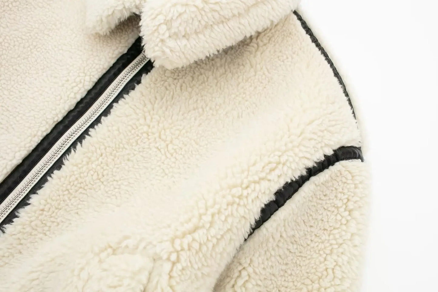 Women's winter jacket in biker style – fashionable warm jacket for leisure & everyday use